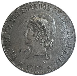 Moeda Antiga do Brasil 2000 Réis 1907