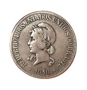Moeda Antiga do Brasil 1000 Réis 1910