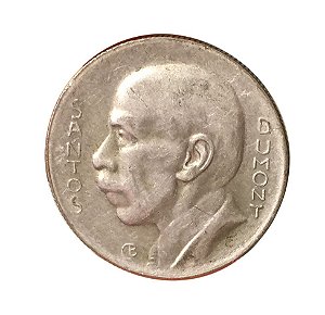 Moeda Antiga do Brasil 5000 Réis 1936 - Santos Dumont