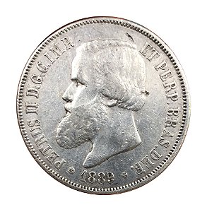 Moeda Antiga do Brasil 2000 Réis 1889