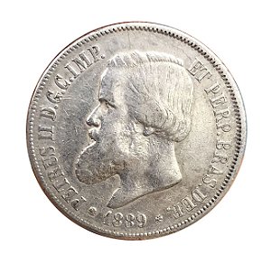 Moeda Antiga do Brasil 2000 Réis 1889