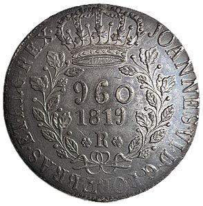 Moeda Antiga do Brasil Reino Unido 960 Réis 1819 R