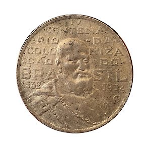Moeda Antiga do Brasil 2000 Réis 1932  - IV Centenário da Colonização do Brasil