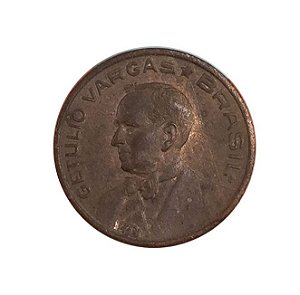 Moeda Antiga do Brasil 10 Centavos de Cruzeiro 1942 - Getúlio Vargas