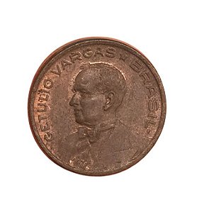 Moeda Antiga do Brasil 10 Centavos de Cruzeiro 1942 - Getúlio Vargas