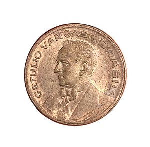 Moeda Antiga do Brasil 20 Centavos de Cruzeiro 1942 - Getúlio Vargas