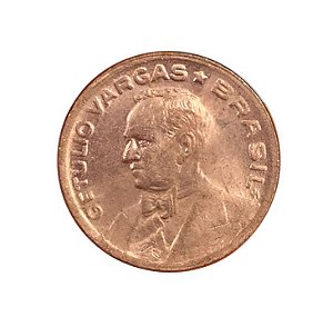 Moeda Antiga do Brasil 20 Centavos de Cruzeiro 1942 - Getúlio Vargas