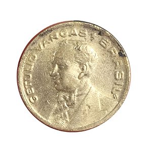 Moeda Antiga do Brasil 20 Centavos de Cruzeiro 1943 - Getúlio Vargas