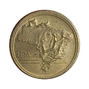 Moeda Antiga do Brasil 2 Cruzeiros 1942 - Mapa do Brasil