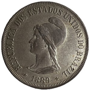 Moeda Antiga do Brasil 500 Réis 1889