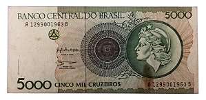 Cédula Antiga do Brasil 5000 Cruzeiros 1990