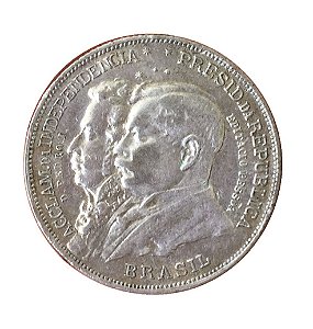 Moeda Antiga do Brasil 2000 Réis 1922 - 1º Centenário da Independência do Brasil