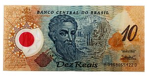 Cédula Antiga do Brasil 10 Reais 2001 - POLÍMERO