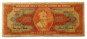 Cédula Antiga do Brasil 1000 Cruzeiros 1960