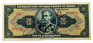 Cédula Antiga do Brasil 20 Cruzeiros 1943 - AUTOGRAFADA