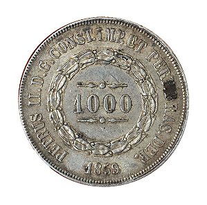 Moeda Antiga do Brasil 1000 Réis 1859