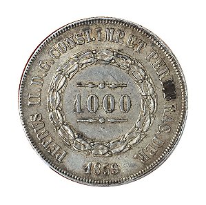 Moeda Antiga do Brasil 1000 Réis 1859