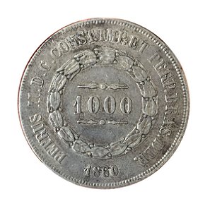 Moeda Antiga do Brasil 1000 Réis 1860