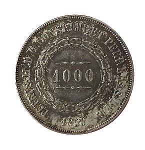 Moeda Antiga do Brasil 1000 Réis 1853