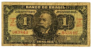 Cédula Antiga do Brasil 1 Cruzeiro 1944