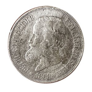 Moeda Antiga do Brasil 500 Réis 1868 - C.L.