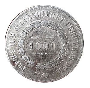 Moeda Antiga do Brasil 1000 Réis 1861