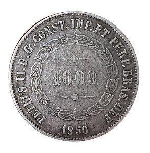 Moeda Antiga do Brasil 1000 Réis 1850