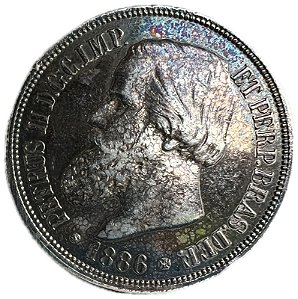 Moeda Antiga do Brasil 1000 Réis 1886