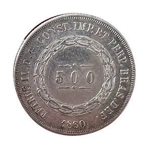 Moeda Antiga do Brasil 500 Réis 1860