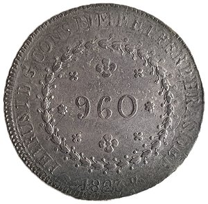Moeda Antiga do Brasil Império 960 Réis 1823 R