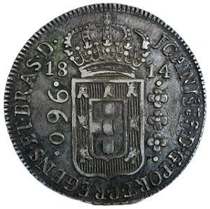 Moeda Antiga do Brasil Colônia 960 Réis 1814 B