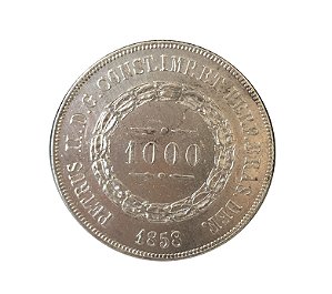 Moeda Antiga do Brasil 1000 Réis 1858