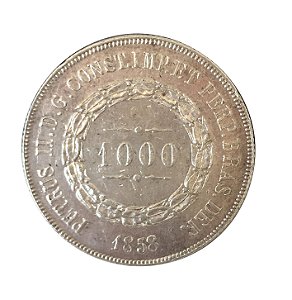 Moeda Antiga do Brasil 1000 Réis 1858