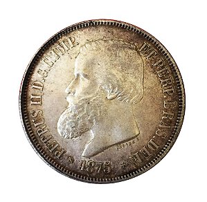 Moeda Antiga do Brasil 2000 Réis 1875