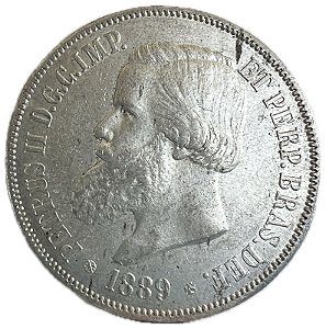 Moeda Antiga do Brasil 2000 Réis 1889