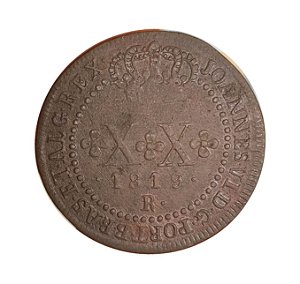 Moeda do Brasil - COBRE da COLÔNIA - XX réis - 1722 - C