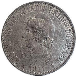 Moeda Antiga do Brasil 2000 Réis 1911