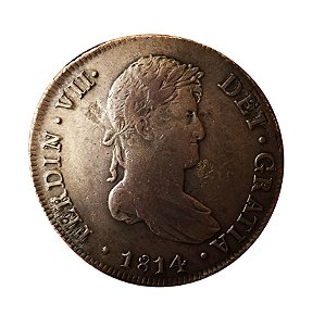 Moeda Antiga do Peru 8 Reales 1814