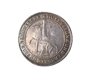 Moeda Antiga dos Estados Alemães - Stolberg-Stolberg - 1/3 Thaler (1/2 Gulden) 1726 IIG