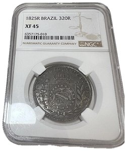 Moeda Antiga do Brasil 320 Réis 1825 R - NGC