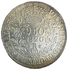Moeda Antiga do Brasil Reino Unido 960 Réis 1820 R