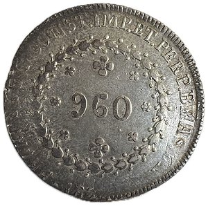 Moeda Antiga do Brasil Império 960 Réis 1824 R