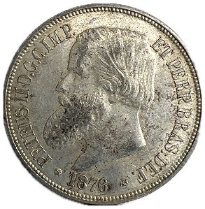 Moeda Antiga do Brasil 1000 Réis 1876