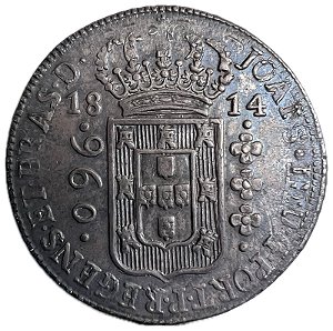 Moeda Antiga do Brasil Colônia 960 Réis 1814 B