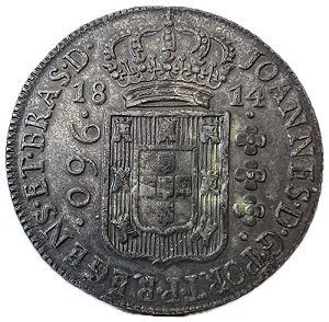 Moeda Antiga do Brasil Colônia 960 Réis 1814 B