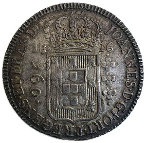 Moeda Antiga do Brasil Colônia 960 Réis 1816 B