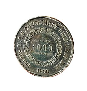 Moeda Antiga do Brasil 1000 Réis 1856