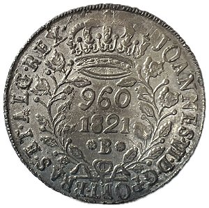 Moeda Antiga do Brasil 960 Réis 1821 B - Reino Unido