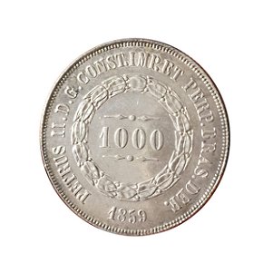 Moeda Antiga do Brasil 1000 Réis 1859