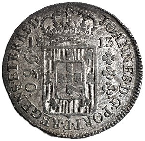Moeda Antiga do Brasil Colônia 960 Réis 1813 R - Cruz de Tau
